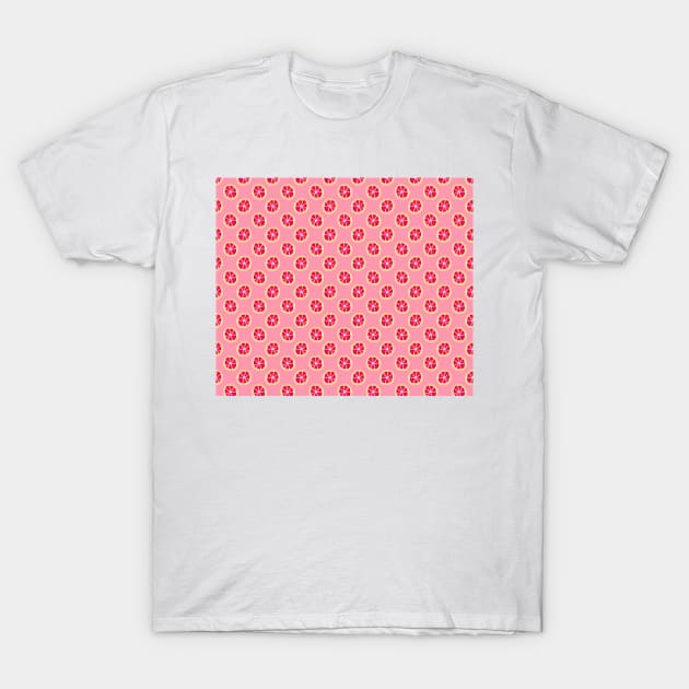 Pink Grapefruit Pattern T-Shirt by saradaboru